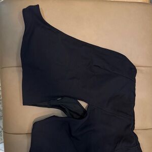 Fp movement  Black One-Shoulder Jumpsuit super cute with cut out